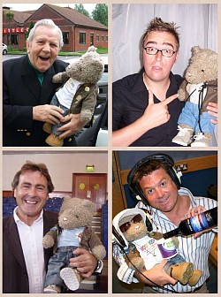 Woop Woop with his celebrity friends! Sir Norman Wisdom, Danny Wallace, Paul Martin, Mark Collins