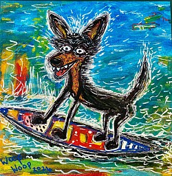 Woop Woop’s Surfing Sea Dog Painting