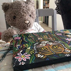 Woop Woop’s Painting his Midnight Tiger Masterpiece